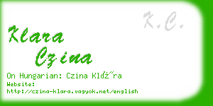 klara czina business card
